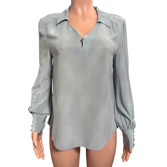 WRAP LONDON Women’s Elegant Light Blue Blouse - Picture 1 of 12